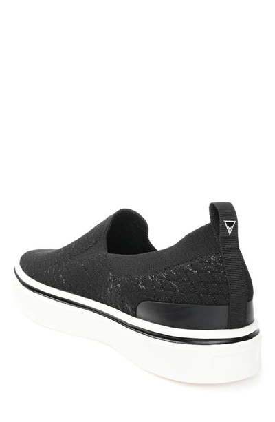 Vance Co. Men's Hamlin Casual Knit Slip-on Sneakers In Black