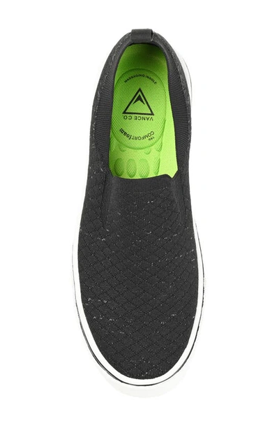 Vance Co. Men's Hamlin Casual Knit Slip-on Sneakers In Black