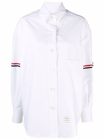 Shop Thom Browne Suppersized Shirt In Oxford White