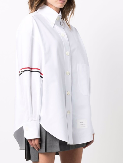 Shop Thom Browne Suppersized Shirt In Oxford White
