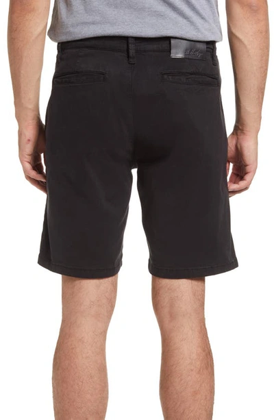 34 Heritage Nevada Soft Touch Stretch Flat Front Shorts In Black Soft Touch