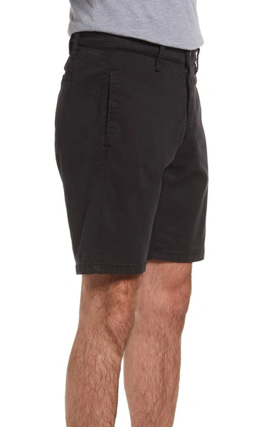 34 Heritage Nevada Soft Touch Stretch Flat Front Shorts In Black Soft Touch