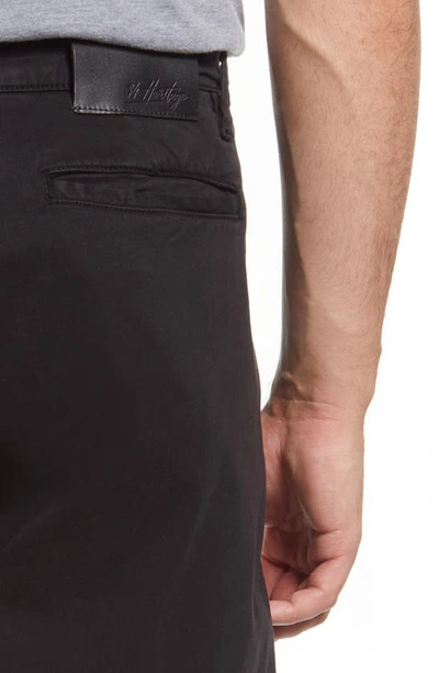 34 Heritage Nevada Soft Touch Stretch Flat Front Shorts In Black Soft Touch