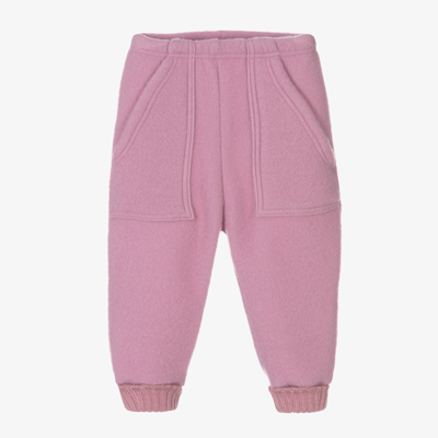Shop Joha Girls Pink Thermal Wool Joggers
