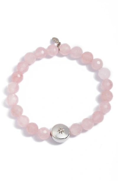 Shop Anzie Boheme Beaded Bracelet In Rose Quartz