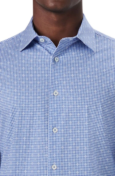 Shop Bugatchi Ooohcotton® Gingham Check Button-up Shirt In Classic Blue