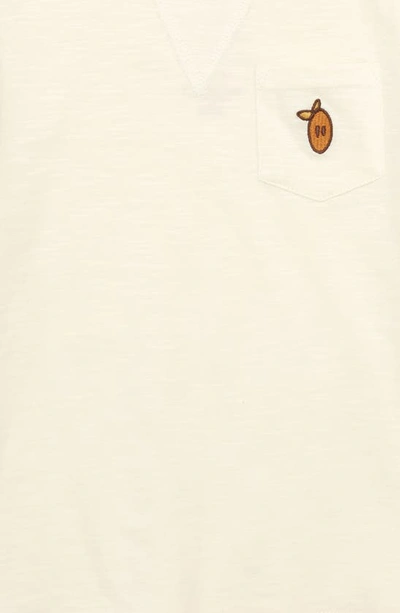 Shop Naseberry Montego Sand Organic Cotton Pocket T-shirt In Beige/ Cream