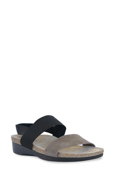 Shop Munro Pisces Sandal In Slate Grey Nubuck