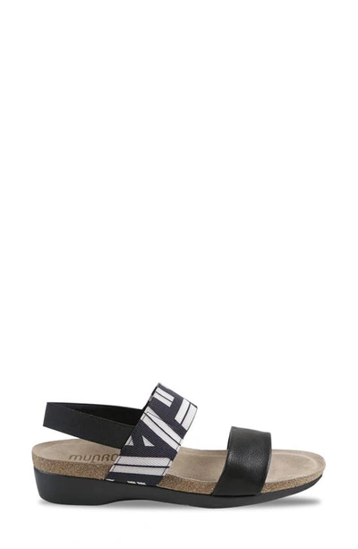 Shop Munro Pisces Sandal In Black/ White Gore