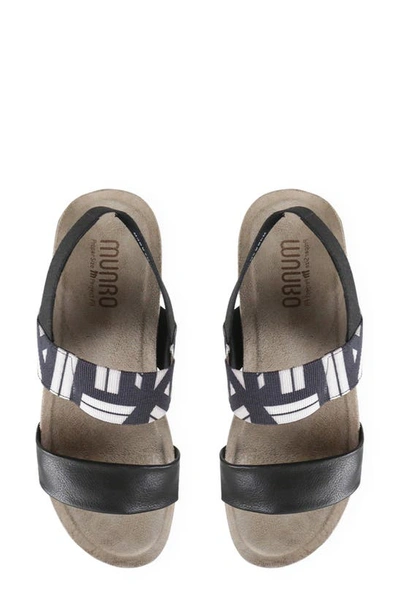 Shop Munro Pisces Sandal In Black/ White Gore