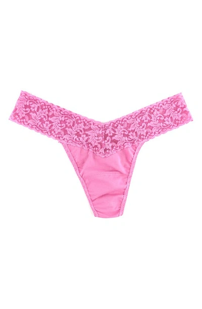 Shop Hanky Panky Low Rise Thong In Chateau Rose Pink