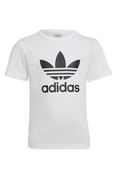 Shop Adidas Originals Kids' Graphic Tee & Shorts In White/ Black