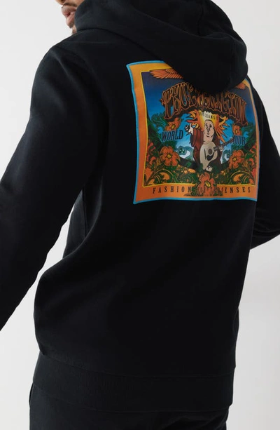TRUE RELIGION BRAND JEANS ANTHEM SUN GRAPHIC ZIP HOODIE 