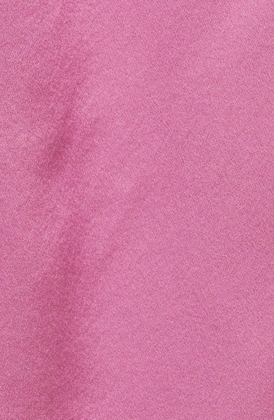 Vince Flutter Sleeve Drape Silk Top In Camelia