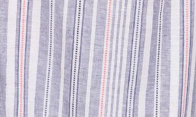 Everyday Ritual Vivienne Striped Henley Slit Maxi Dress In Chesapeake Stripe