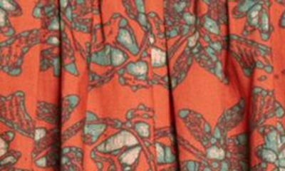 Shop Ulla Johnson Ria Long Sleeve Cotton Minidress In Clementine