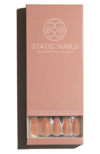 Shop Static Nails Almond Pop-on Reusable Manicure Set In Fetish