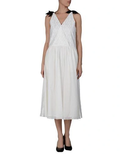 Shop Band Of Outsiders 3/4 Length Dresses In White
