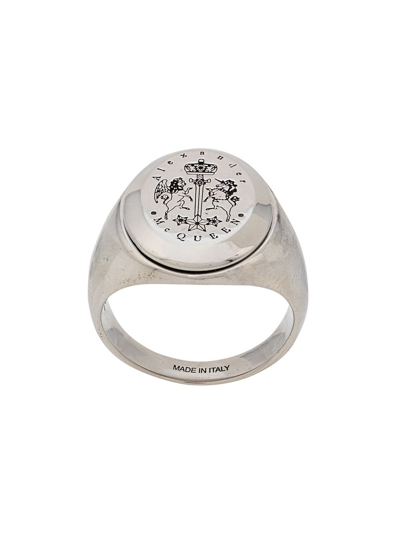 Alexander Mcqueen Signet Ring In Argento