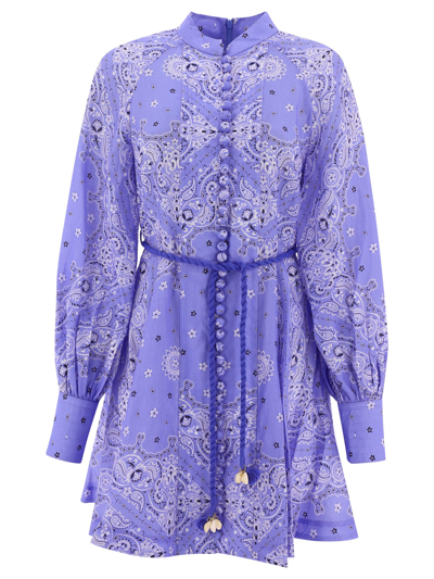 Shop Zimmermann "violet" Dress In Purple