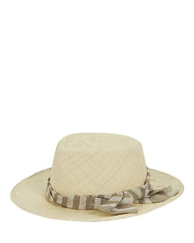 Shop Gigi Burris Noelle Straw Panama Hat In Beige
