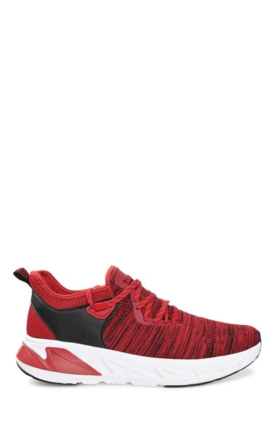 Shop Vance Co. Gibbs Knit Athleisure Sneaker In Red