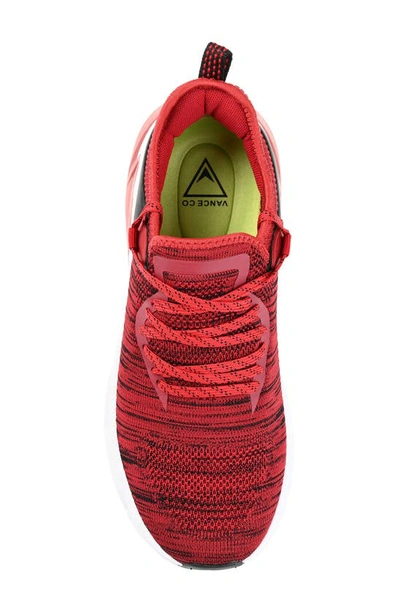 Shop Vance Co. Gibbs Knit Athleisure Sneaker In Red