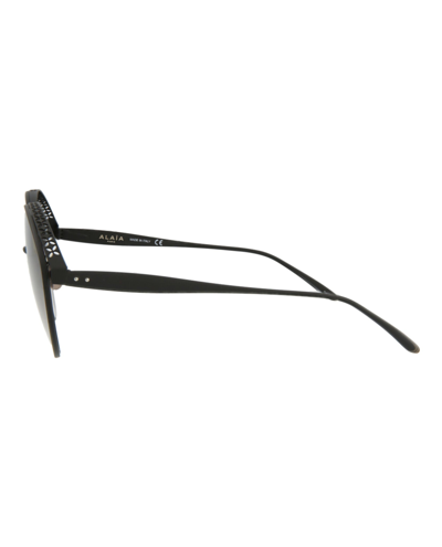 Shop Alaïa Cat Eye-frame Metal Sunglasses In Black