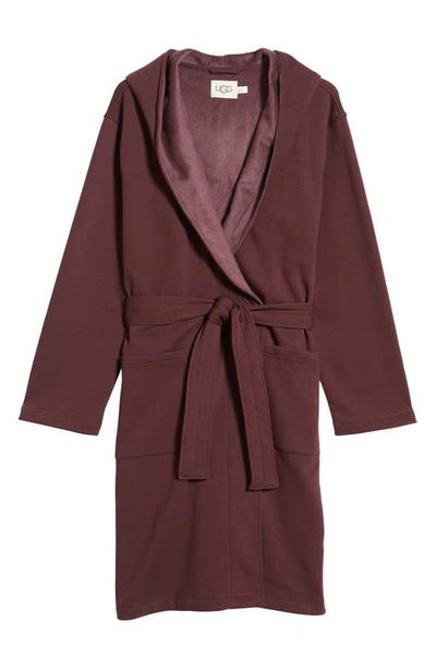 Shop Ugg 'brunswick' Robe In Deep Burgundy