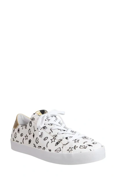 Shop Otbt Court Print Sneaker In Gold Wink Leather