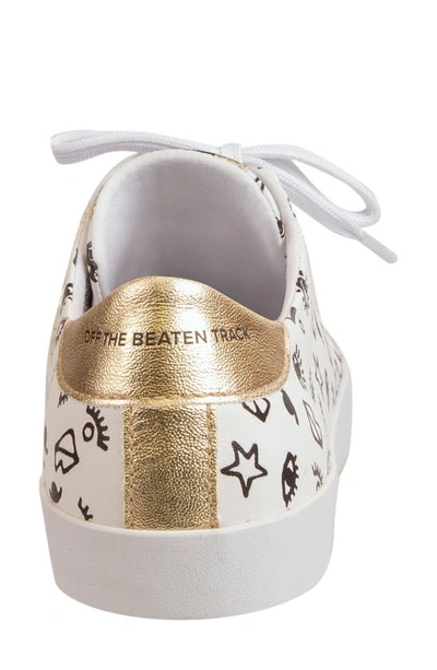 Shop Otbt Court Print Sneaker In Gold Wink Leather