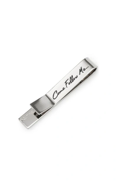 Cufflinks, Inc Come Follow Me Tie Bar In Silver