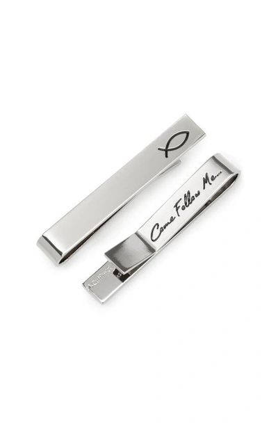 Cufflinks, Inc Come Follow Me Tie Bar In Silver