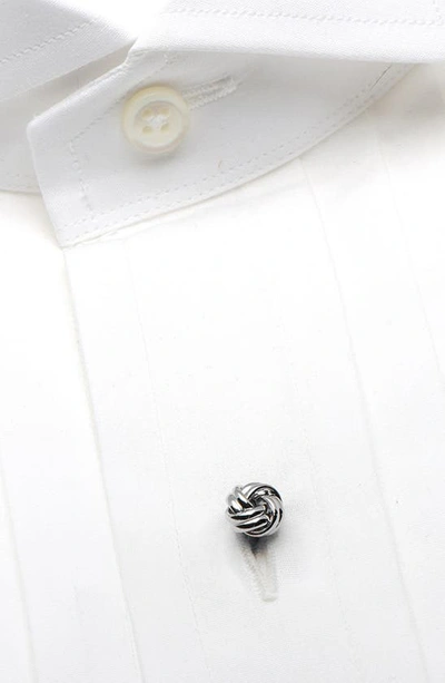 Cufflinks, Inc . Black And Silver Knot Cuff Links & Studs Set In Silver
