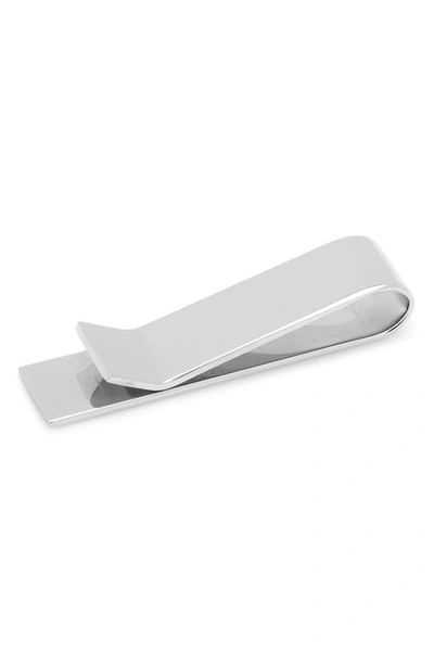 Cufflinks, Inc Engravable Short Tie Bar In Silver