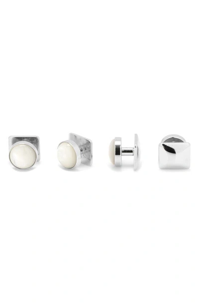Cufflinks, Inc Mother-of-pearl Studs In White