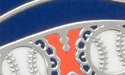 Cufflinks, Inc Mlb New York Mets Sugar Skull Lapel Pin In Orange