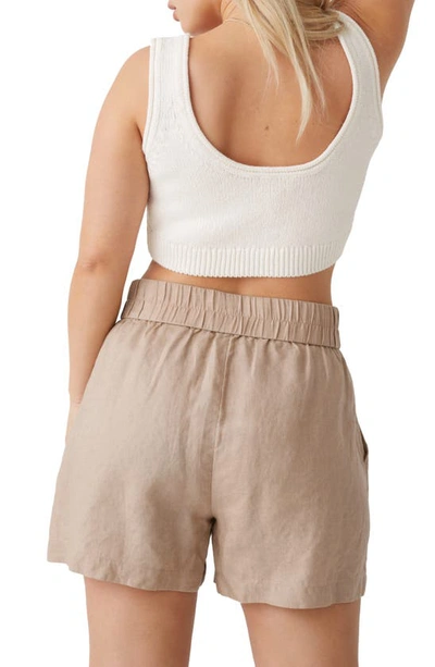 & Other Stories Crop Cotton Blend Sweater Tank In White