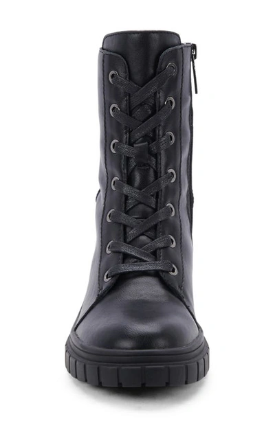 Shop Blondo Promise Waterproof Lace-up Boot In Black Leather