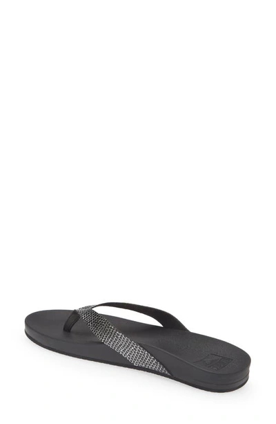 Shop Reef Cushion Bounce Court Flip Flop In Black Sassy