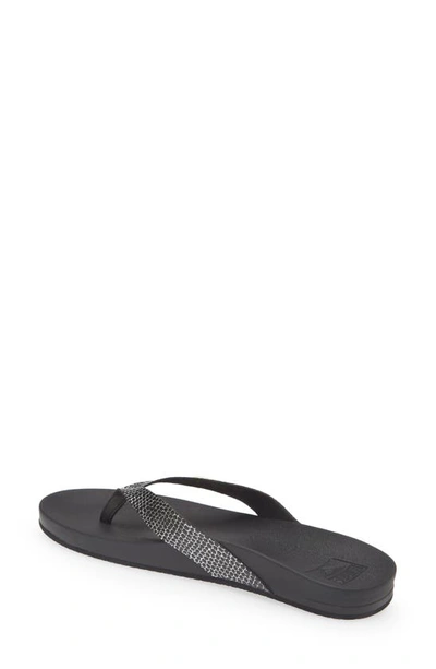 Reef Cushion Bounce Court Flip Flop In Black Sassy