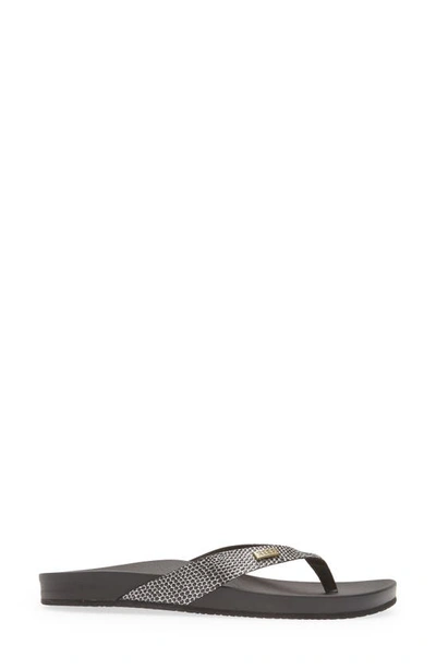 Reef Cushion Bounce Court Flip Flop In Black Sassy