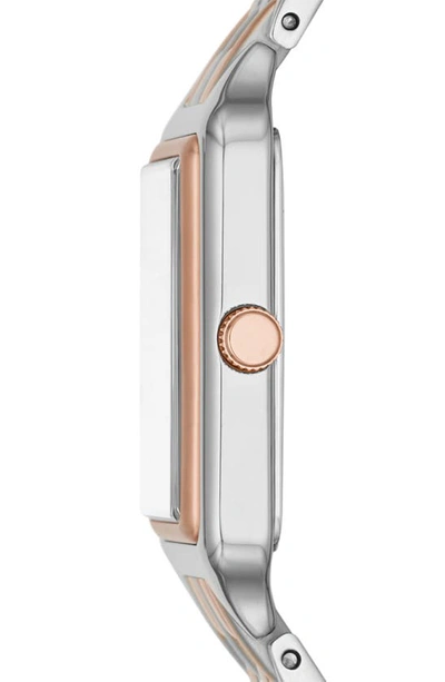 Shop Fossil Raquel Bracelet Watch, 23mm In Two-tone/silver/rose Gold