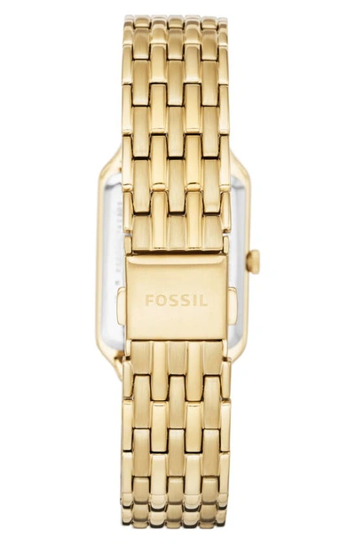 Fossil Women's Raquel Three-hand Date Gold-tone Stainless Steel Watch, 23mm In Gold