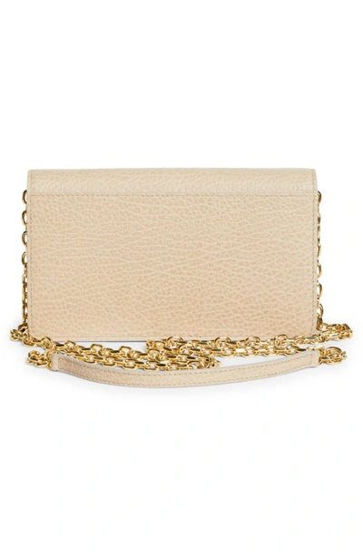 Shop Maison Margiela Large Leather Wallet On A Chain In Cashmere