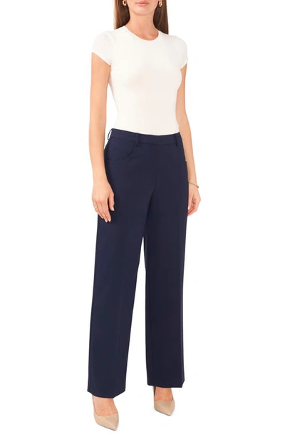 Shop Vince Camuto Wide Leg Trousers In Classic Navy