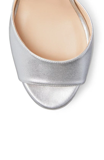 Shop Stuart Weitzman Disco Platform Sandal In Silver