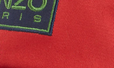 Shop Kenzo Paris Logo Baseball Cap In Medium Red