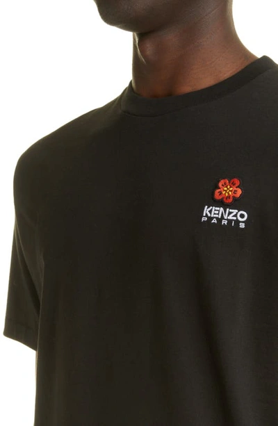 Shop Kenzo Boke Flower Appliqué T-shirt In Black