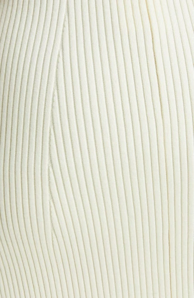 Givenchy Asymmetric-hem Ribbed Wool-blend Mini Skirt In 130-off White